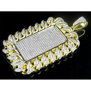 จี้ห้อยคอรูปป้ายห้อยคอสุนัขสุดเทรนดี้คุณภาพสูงประดับเพชร |   เครื่องประดับแฟชั่นสไตล์ฮิปฮอปสำหรับทุกเพศ ขายส่ง - Product Image 2