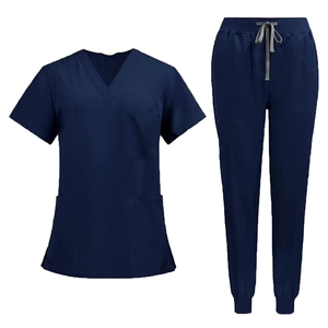 Wholesale Custom Color Custom Men's Nurse <b>Scrub</b> Sets <b>Jogger</b> Style Knitted Cotton Medical Uniform for Professionals - Product Image 2