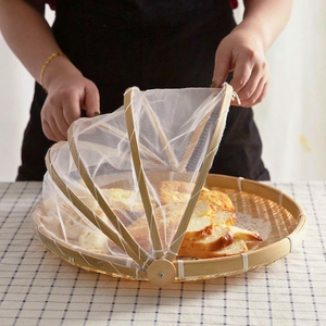 Premium Vietnamese BAMBOO <b>TRAY</b> with Mesh Net Traditional Natural Food Storage and Display <b>Tray</b> Home Decor - Product Image 6