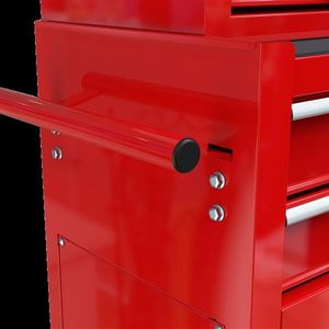 High Capacity 8-Drawer Rolling Tool Chest with Wheels RED-Convenient Tool Storage Cabinet - Product Image 5