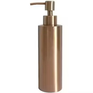Elegant Home Metal Soap <b>Dispenser</b> Bottle With Refillable Pump Liquid Soap Holder Stylish Bathroom Decor Accent - Product Image 4