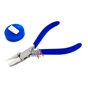 Pinze a becco piatto in acciaio inossidabile per la creazione di orecchini S-380-RF 100 GRAMMI 125MM - Product Image 1