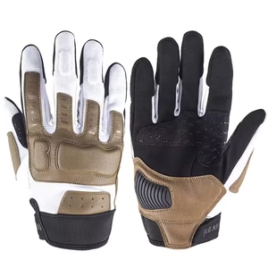 Guantes de Medio Dedo de Cuero Genuino Unisex de Alta Calidad para Ciclismo y Motociclismo, Transpirables y para Uso en Exteriores - Product Image 1