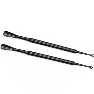 MANAN INSTRUMENTS Juego de Empujadores de Cutículas de Acero Inoxidable de Doble Punta, Reutilizables, para Manicura Artística y Uso en Salón - Product Image 1