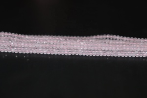 Cuentas Rondelle facetadas de cuarzo rosa natural, hebras de 3-3,25mm, piedras preciosas sueltas para la fabricación de joyas - Product Image 2