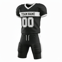 Ensemble de maillot et short de football américain sublimé, respirant, écologique, coupe-vent, imperméable, antibactérien, personnalisé