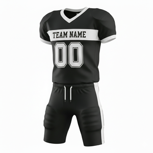 Ensemble Maillot et Short de Football Américain Personnalisé Sublimé Respirant Écologique Imperméable avec Logo Frontal 100% - Product Image 5