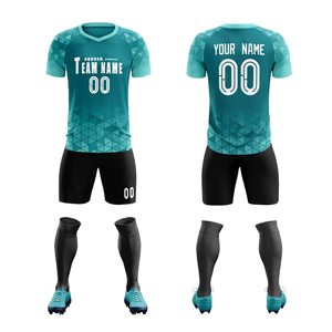 Créez Votre Propre Tenue d'Équipe Ensembles de Maillots de Football par Sublimation Vente en Gros Logo Personnalisé 100% Polyester Haute Qualité Adulte Football Personnalisé - Product Image 4