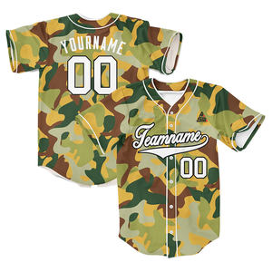 Uniforme de baseball entièrement personnalisé, respirant, imprimé par transfert thermique, col rond, ensemble de maillot 100% polyester, haute qualité, unisexe, adulte - Product Image 1