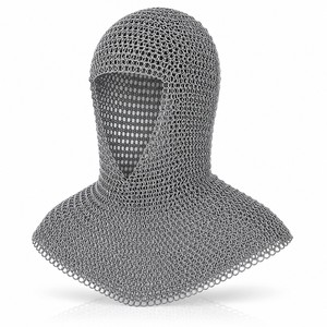 Armadura Tradicional Medieval de Malla de Acero, Capucha Hecha a Mano, Disfraz de Caballero Renacentista - Product Image 1
