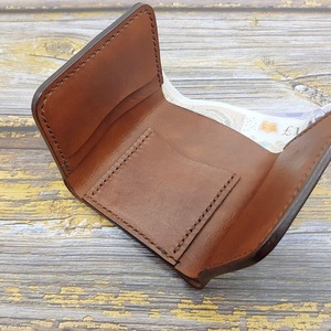 Custom Genuine Leather Tri Fold Wallet Men Real Cowhide <b>Credit</b> <b>Card</b> <b>Holder</b> Vintage Handcrafted Purse LTW-0229 - Product Image 6