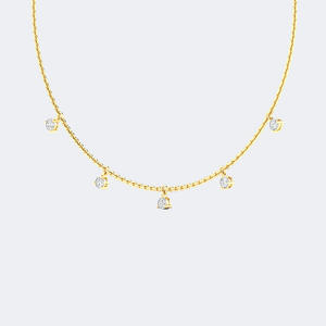 Collier avec pendentif rond serti de diamants 1.00CTW - Product Image 1