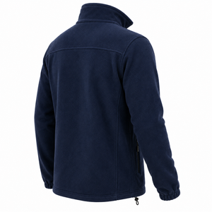 High Quality <b>Men</b> Fleece <b>Jacket</b> Full Zip Stand Up Collar Zipper Pockets Outdoor Soft Warm Outerwear Custom Polar Fleece <b>Jacket</b> - Product Image 4