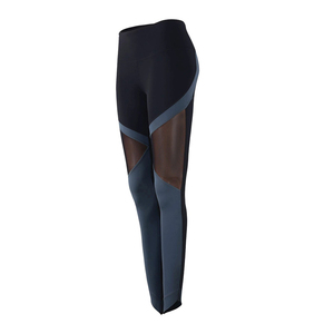 Pantalones de yoga de cintura alta con malla para mujer, leggings transpirables de secado rápido, mallas deportivas elásticas para gimnasio y entrenamiento - Product Image 2