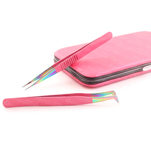 Wholesale Professional Stainless Steel Eyelash Extension Tweezers Magnetic <b>Case</b> Packing Brand Name Under Your Expert Series - Product Image 3