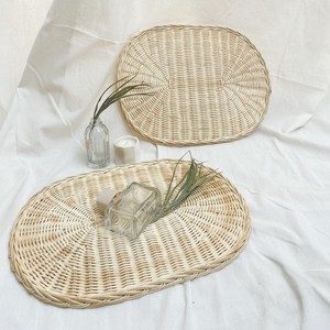Eco-friendly rattan <b>table</b> <b>mat</b> for kids dinnerware oval placemat set tabletop decor placemats - Product Image 2