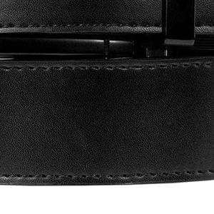 Cinturón Clásico de Cuero Genuino de Vaca Premium con Hebilla de Pasador, Cinturón de Vestir de Negocios, Cinturón Minimalista Inteligente con Trinquete y Deslizador de Clic - Product Image 4