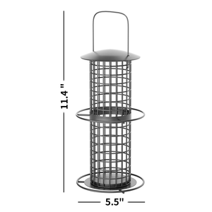 Comedero para Pájaros de Metal Plateado de 2 Niveles, de Buena Calidad, para Nueces y Frutas, Decoración para el Hogar - Product Image 4