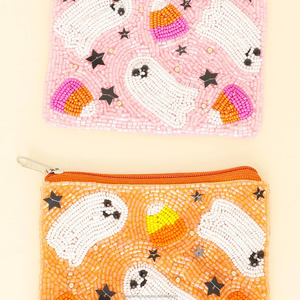LOWKEY Handmade Magnetic Closure Custom Size Pastel Cosmetic <b>Bag</b> Statement Embellished Coin Purse Casual Durable Foldable - Product Image 5