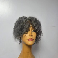 Perruque complète en cheveux humains bruts 100% naturels avec cheveux indiens bouclés Remy