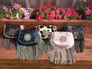 Nuevo y elegante bolso de cuero de vaca Real con flecos, bolso de cuero de gamuza de alta calidad, gran oferta, bolso Concho, ropa de fiesta, bolsos cruzados para mujer - Product Image 4