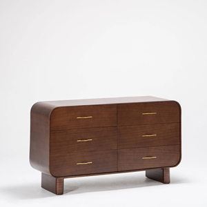 Scandinavian Style Multifunctional Dressing Table Cabinet <b>6</b> <b>Drawers</b> Solid Wood Handmade Bedroom Living Room Set Home Furniture - Product Image 1