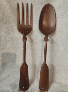 Ensemble cuillère et fourchette en bois couleur marron, de qualité supérieure, pour événements et restaurants. - Product Image 5