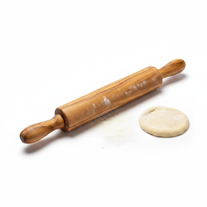 Wooden Rolling Pin Belan Rustic Kitchen Dough <b>Roller</b> Traditional Wood Roti and Chapati <b>Pastry</b> Pizza Dough Baking and Home Cookin - Product Image 1