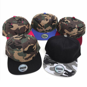 Casquettes Snapback vierges à 6 panneaux personnalisables OEM en gros – Créez votre logo – Casquettes de sport unies style Hip Hop Camouflage - Product Image 1