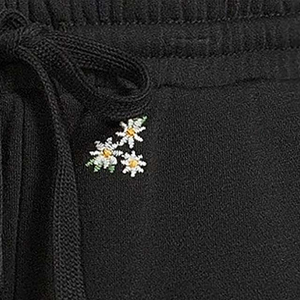 Pantalones Cargo para Mujer, Diseño Personalizado OEM, Bordado e Impresión Digital, Poliéster/Algodón, Cintura Elástica, Transpirables, Negros, Nueva Llegada - Product Image 3
