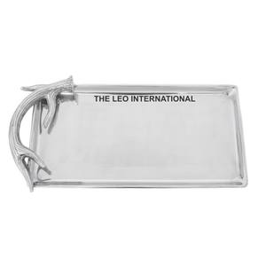 Plateau de service alimentaire rectangulaire en verre avec poignées latérales, style créatif, plateau décoratif de luxe pour la cuisine - Product Image 2