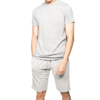Conjunto de 2 Piezas para Hombre, Verano, Casual, Miller, Transpirable, Secado Rápido, Estampado en Serigrafía, 220 Gramos, Camiseta y Pantalones Cortos de Felpa, para Exteriores