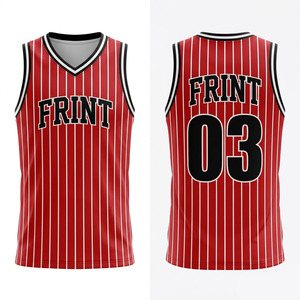 Camiseta de Baloncesto para Hombre, Sin Mangas, Cuello en V, Impresión Sublimada, Transpirable, Poliéster 180g, Corte Regular, Sin Costuras, para Adultos - Product Image 2