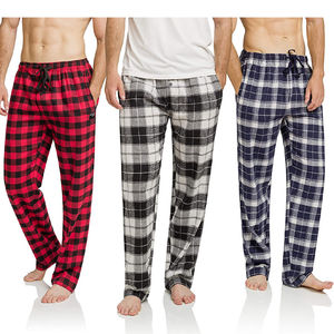 Pantalon de pyjama en flanelle à carreaux classiques pour hommes, taille plus, décontracté, chaud et élégant pour les nuits d'hiver - Product Image 5