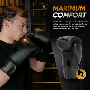 ถุงมือชกมวยแบบกำหนดเอง พร้อมบริการปักหรือสกรีนโลโก้ มีให้เลือกทั้งแบบ PU และหนังแท้ สำหรับยิมและชมรมต่อสู้ - Product Image 6