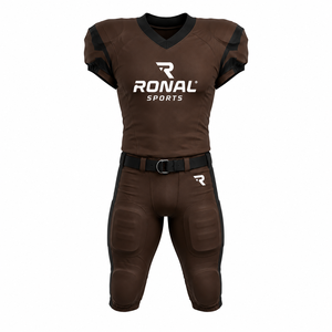 Conjunto de Uniforme de Fútbol Americano para Hombre, MOQ Bajo, Alta Calidad, Poliéster/Algodón, Estampado por Transferencia de Calor, Patrón 3D, Pantalones Cortos Deportivos - Product Image 1