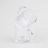 Ensemble de tasses à café en verre transparent à double paroi tendance, 6 tasses à café réutilisables, design floral vintage moderne, adaptées aux aliments, utilisation hôtelière Kairaus