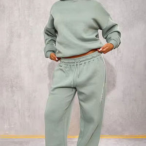 Conjunto Deportivo 2 en 1 para Mujer, Chaqueta con Cremallera de Manga Larga y Bolsillos Laterales, Pantalones Deportivos para Correr, Ropa de Invierno - Product Image 5