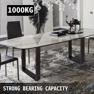 Juego de 2 Patas de Mesa Cuadradas de Acero Resistente de 3.1 Pulgadas, 28 Pulgadas de Alto, 23 Pulgadas de Ancho, Patas de Mesa de Comedor, Patas de Muebles Cuadradas de 28x23x3.1 - Product Image 3