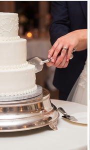 Stainless Steel <b>Cake</b> <b>Server</b> With Engraved Monogram Irregular Shape Dishwasher Safe Ideal For Parties <b>Cake</b> Serving And Wedding - Product Image 6