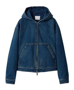 Veste à capuche zippée en jean pour homme grande taille personnalisable, de haute qualité, respirante, décontractée, pour l'hiver - Product Image 3
