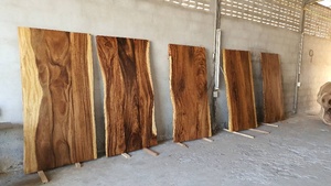Modern <b>Extendable</b> Live Edge Slab Acacia Solid Walnut <b>Wood</b> <b>Dining</b> <b>Table</b> for Living Room Hotel & Bedroom Furniture - Product Image 1