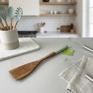 High Quality Handcrafted Wood Spatula Solid Color Kitchenware for <b>Cooking</b> Serving Utensils Dekor Asia WK007 - Product Image 6