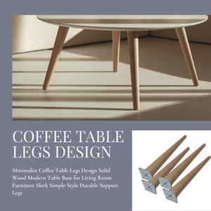 Solid Wood Minimalist Coffee <b>Table</b> <b>Legs</b> Design for Modern Furniture Clean Line <b>Table</b> Base for Living Room Durable and Stylish - Product Image 3