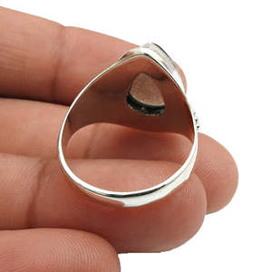 Bague élégante en labradorite, en argent sterling 925, faite à la main, coupe goutte d'eau, bijoux bohèmes, disponible à un prix raisonnable - Product Image 2