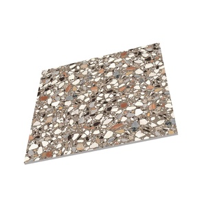 하이 퀄리티 600X600mm 60X60cm 광택 화강암 세라믹 바닥 테라조 벽 타일 현대 디자인 공장 저렴한 가격 목재 - Product Image 1