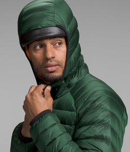 Chaqueta Acolchada con Capucha para Hombre, Ecológica, Verde, Estilo Urbano, Cierre de Cremallera, Resistente al Viento, Ropa de Invierno, 100% Poliéster - Product Image 6