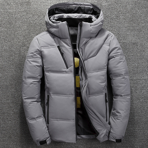 Unisex <b>Red</b> <b>Hooded</b> Puffer <b>Jacket</b> Solid Color Windproof Zipper Closure Casual Winter Outerwear Standard Polyester Coated Stand - Product Image 6