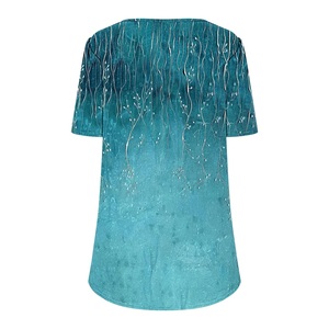 Camisetas de manga corta con cuello redondo y logotipo impreso, informales y ecológicas para mujer, de Bangladesh, a precio económico. - Product Image 6