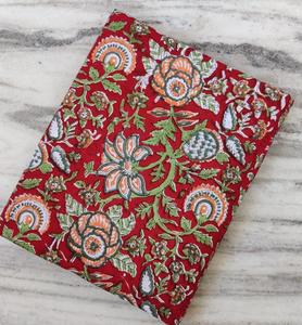 Tissu en coton imprimé au bloc Sanaganeri, tissu imprimé à la main de Jaipur, tissu indien pour robes, fournisseur de tissus en coton en gros - Product Image 1